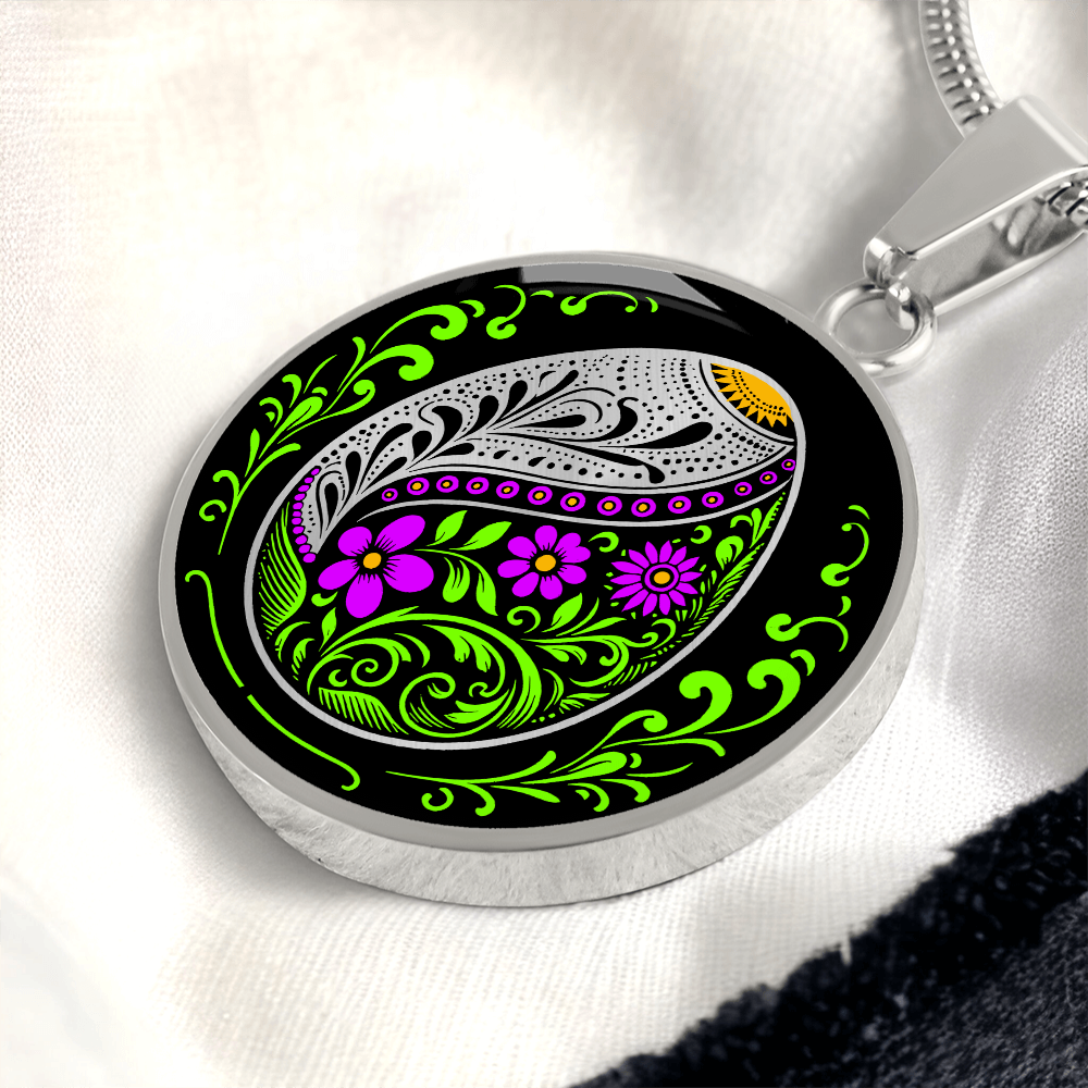Easter Egg Necklace Purple