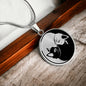 Cat Yin Yang Necklace - Silver Yin Yang Pendant Men & Women - Cat Jewelry Gold Charm - Ying Yang Cat Pendant - Cat Gift For Her or Him