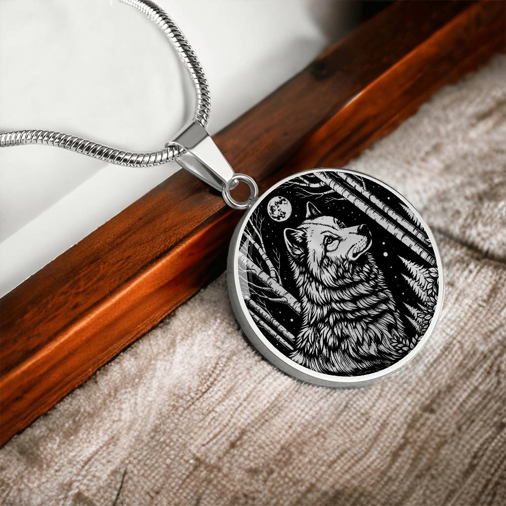 Silver Wolf Necklace - Wolf Pendant Gold - Spirit Animal Jewelry For Her or Him - Lunar New Year of the Dog Necklace - Wolf Charm Necklace