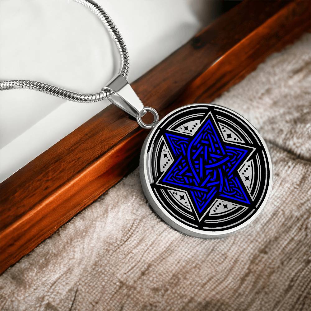 Star of David Necklace, Jewish Jewelry, Jewish Star Necklace, Hebrew Name Necklace, Judaica Jewelry, Celtic Necklace Personalized Jewelry