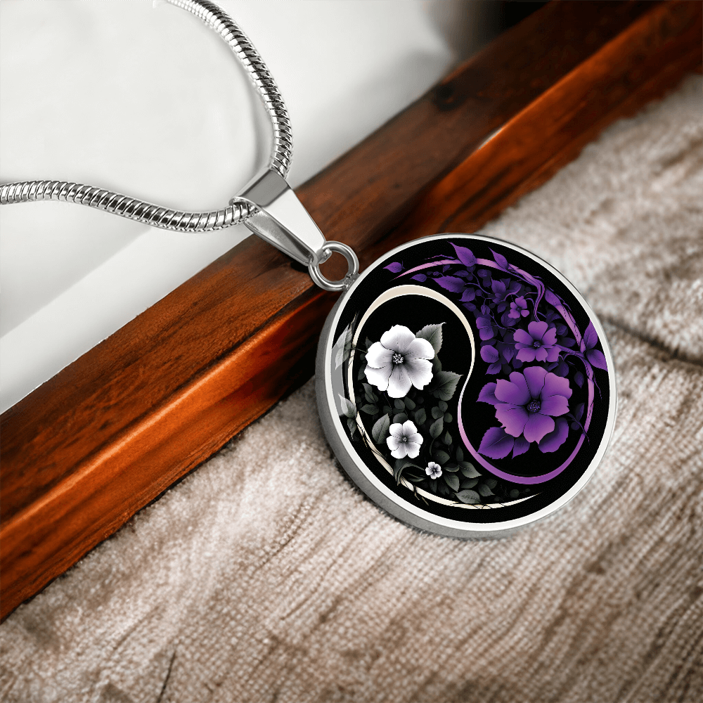 Violet Yin Yang Necklace