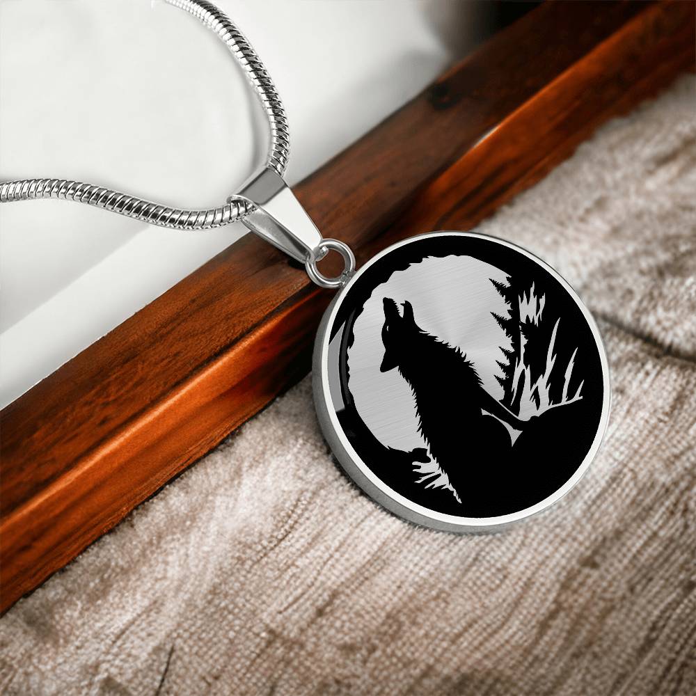 Silver Wolf Necklace