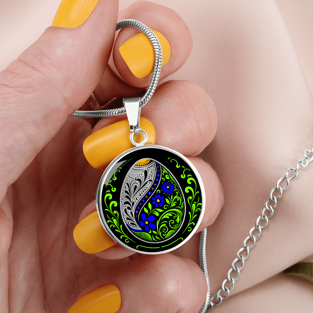 Easter Egg Necklace Blue