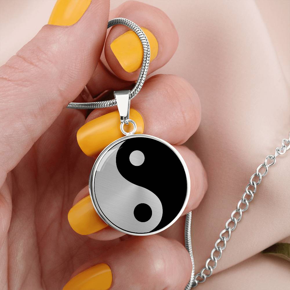 Yin Yang Necklace, Gold Yin Yang Pendant, Yin and Yang Jewelry, Spiritual Jewelry, Chinese Balance Necklace,