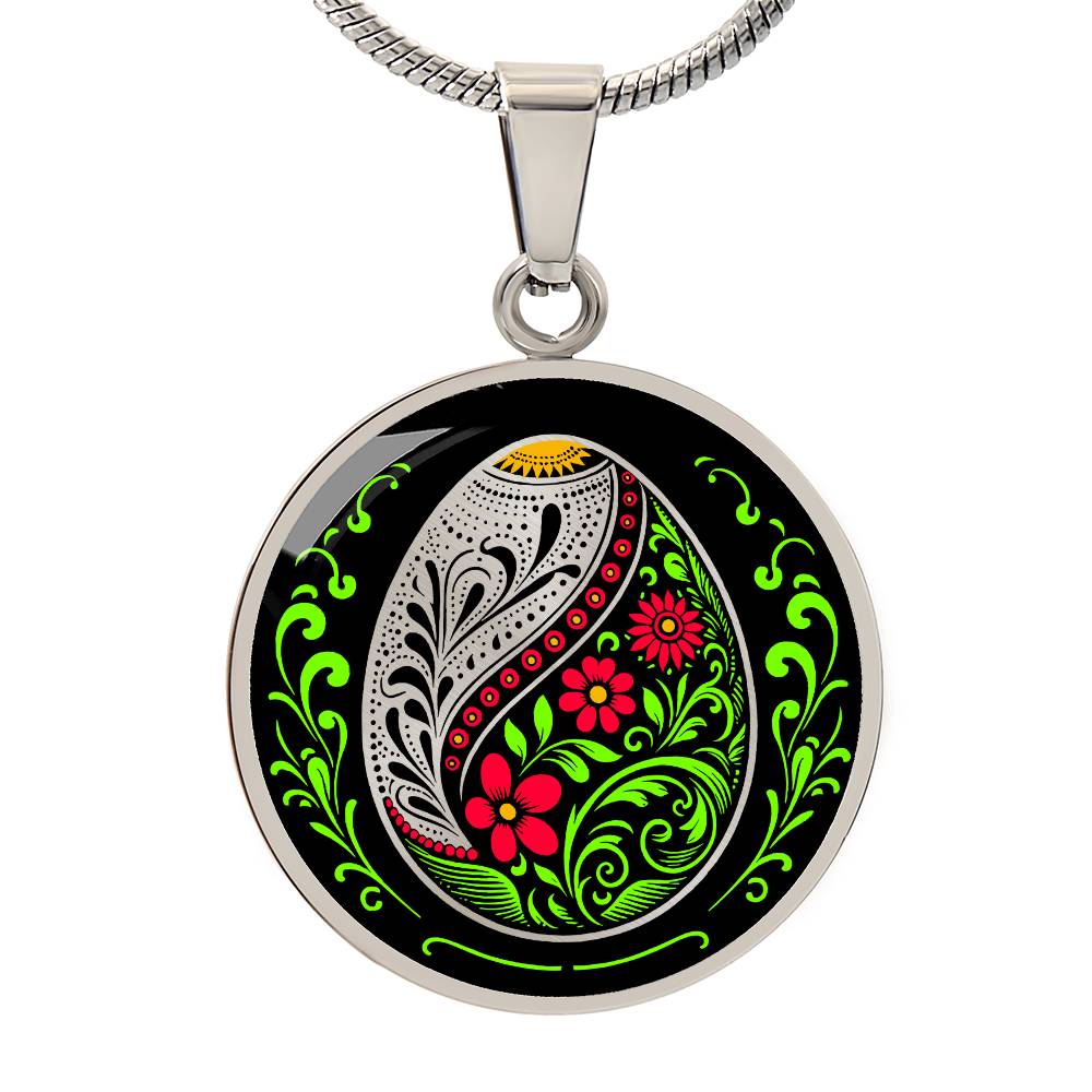 Easter Egg Necklace Red