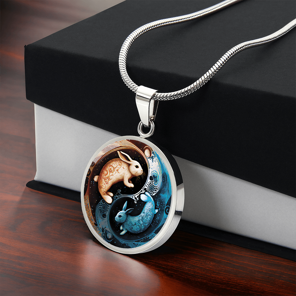 Yin Yang Rabbit Necklace
