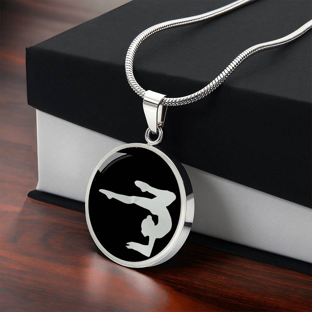 Retro Gymnastics Necklace Gymnast Pendant