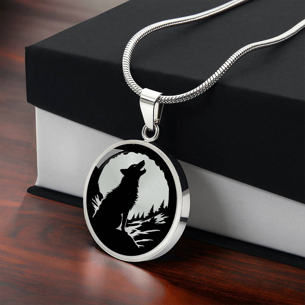 Silver Wolf Necklace