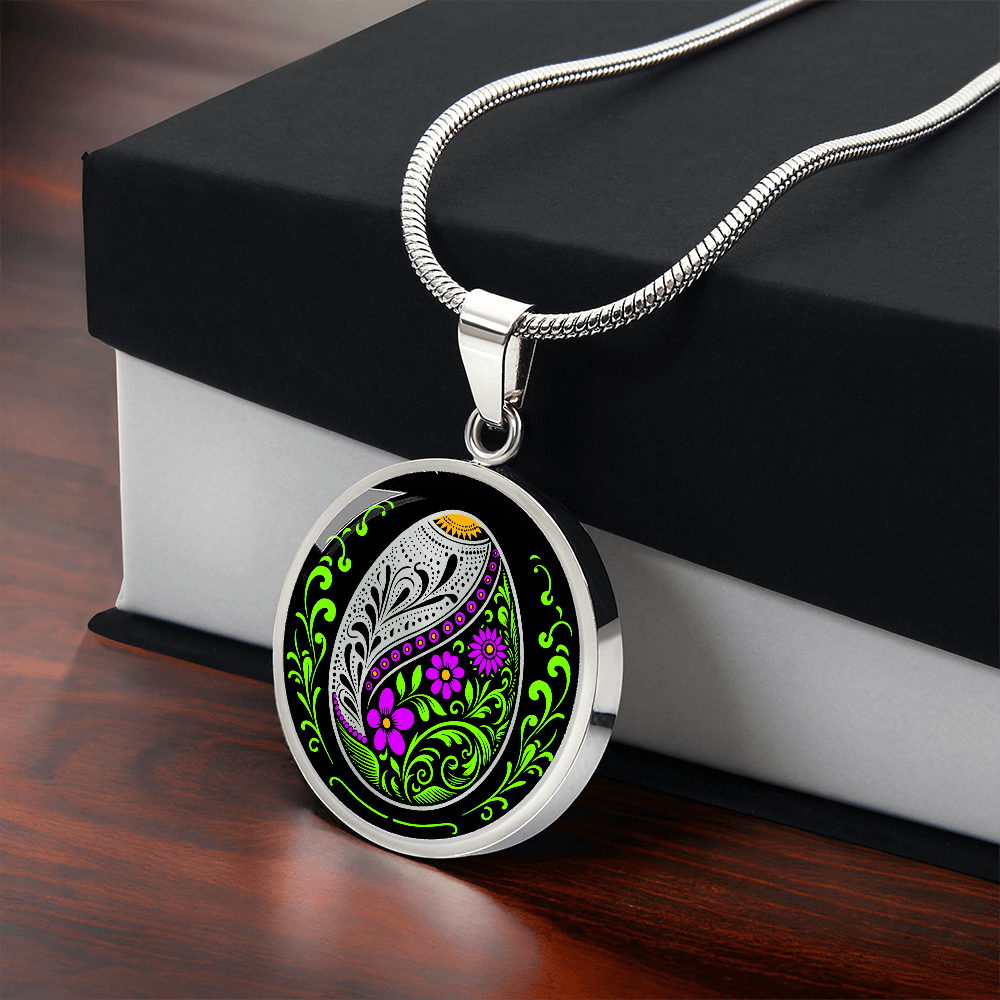 Easter Egg Necklace Purple