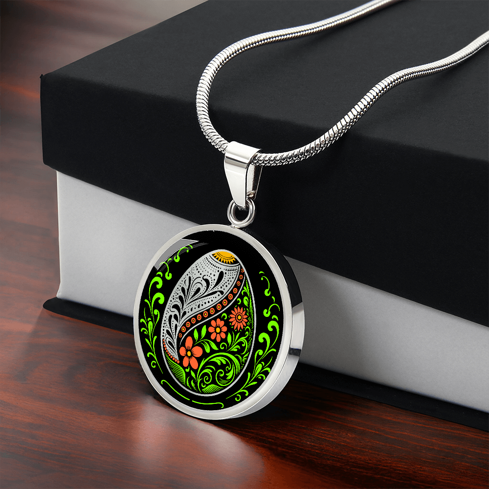 Easter Egg Necklace Orange