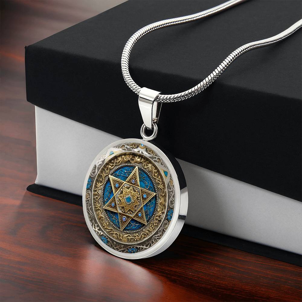 Star of David Necklace with soft box