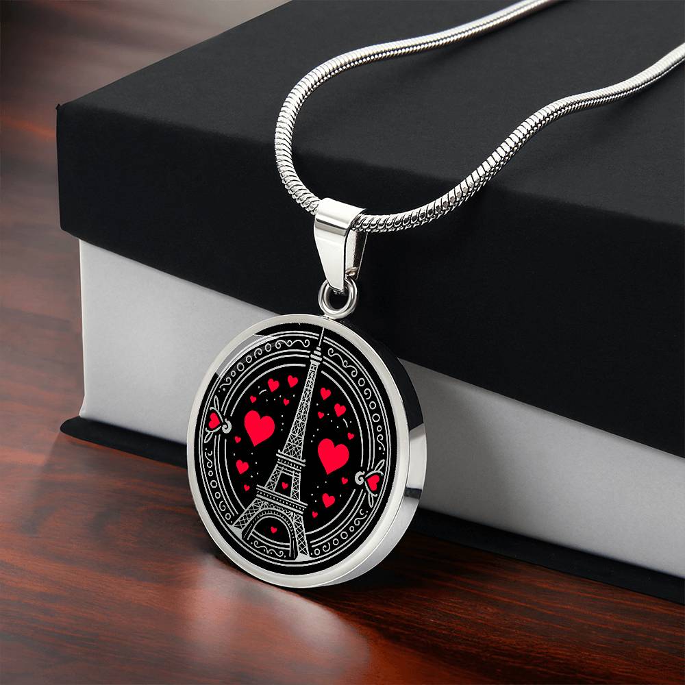 Eiffel Tower Engraved Necklace