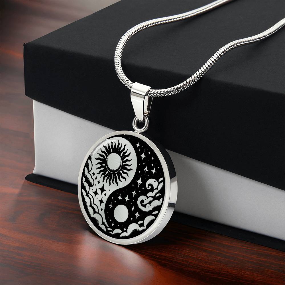Sun and Moon Necklace, Yin Yang Jewelry