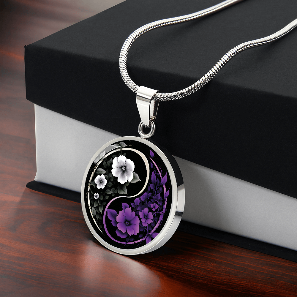 Violet Yin Yang Necklace