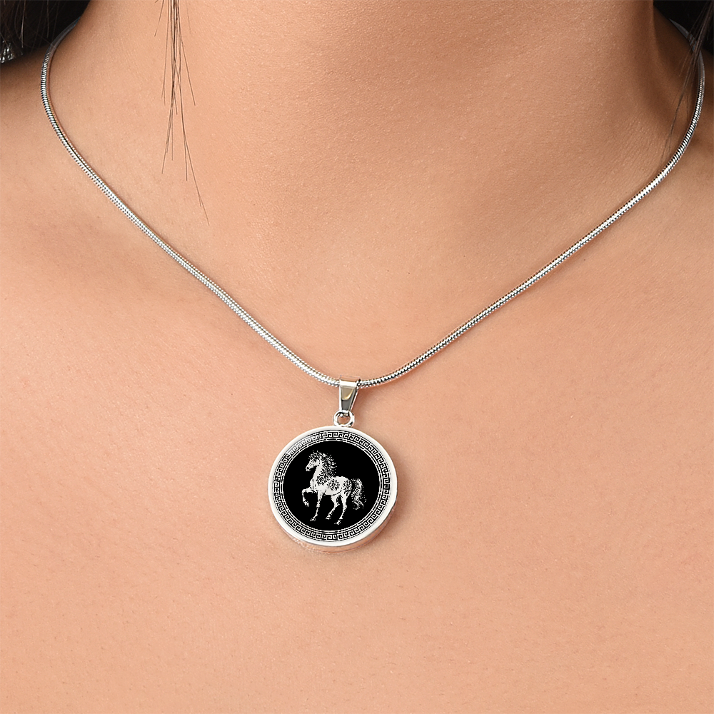Horse Necklace Chinese Zodiac Animal Pendant Jewelry