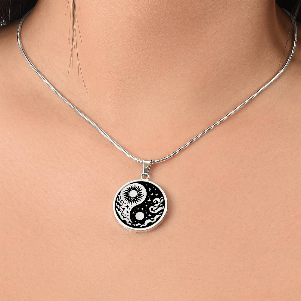 Sun and Moon Necklace, Yin Yang Jewelry