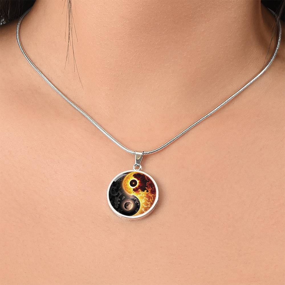 Sun and Moon Yin Yang Necklace