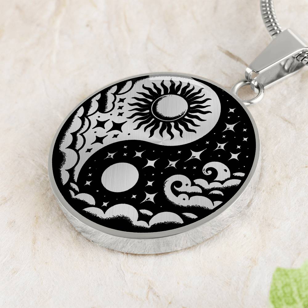 Sun and Moon Necklace, Yin Yang Jewelry