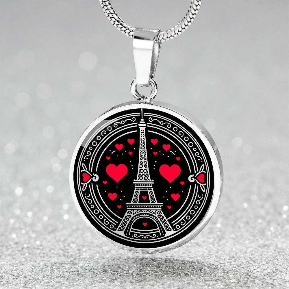 Eiffel Tower Engraved Necklace