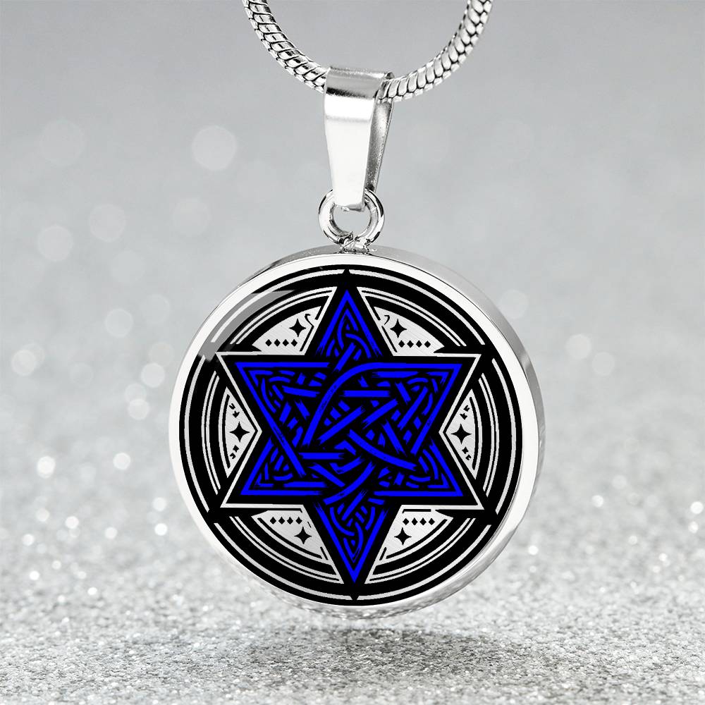 Star of David Necklace, Jewish Jewelry, Jewish Star Necklace, Hebrew Name Necklace, Judaica Jewelry, Celtic Necklace Personalized Jewelry