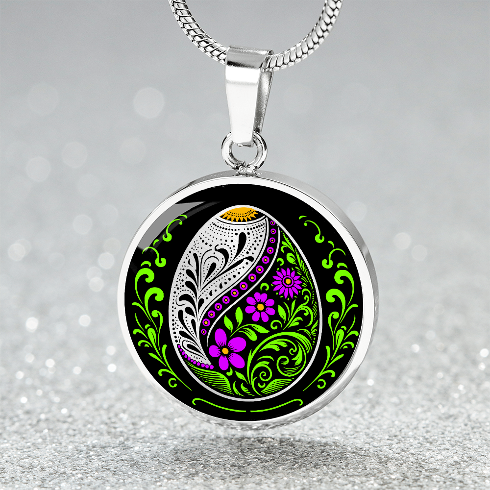 Easter Egg Necklace Purple