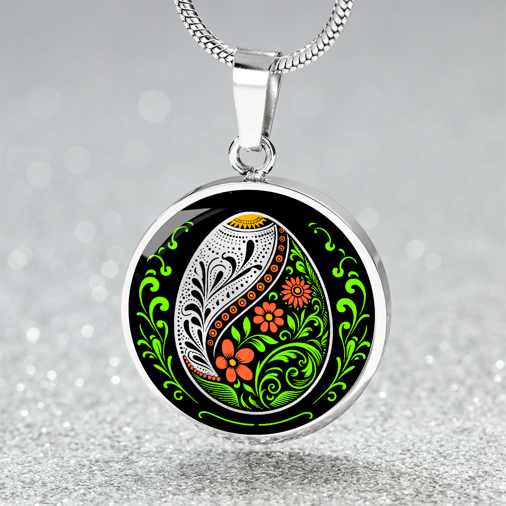 Easter Egg Necklace Orange