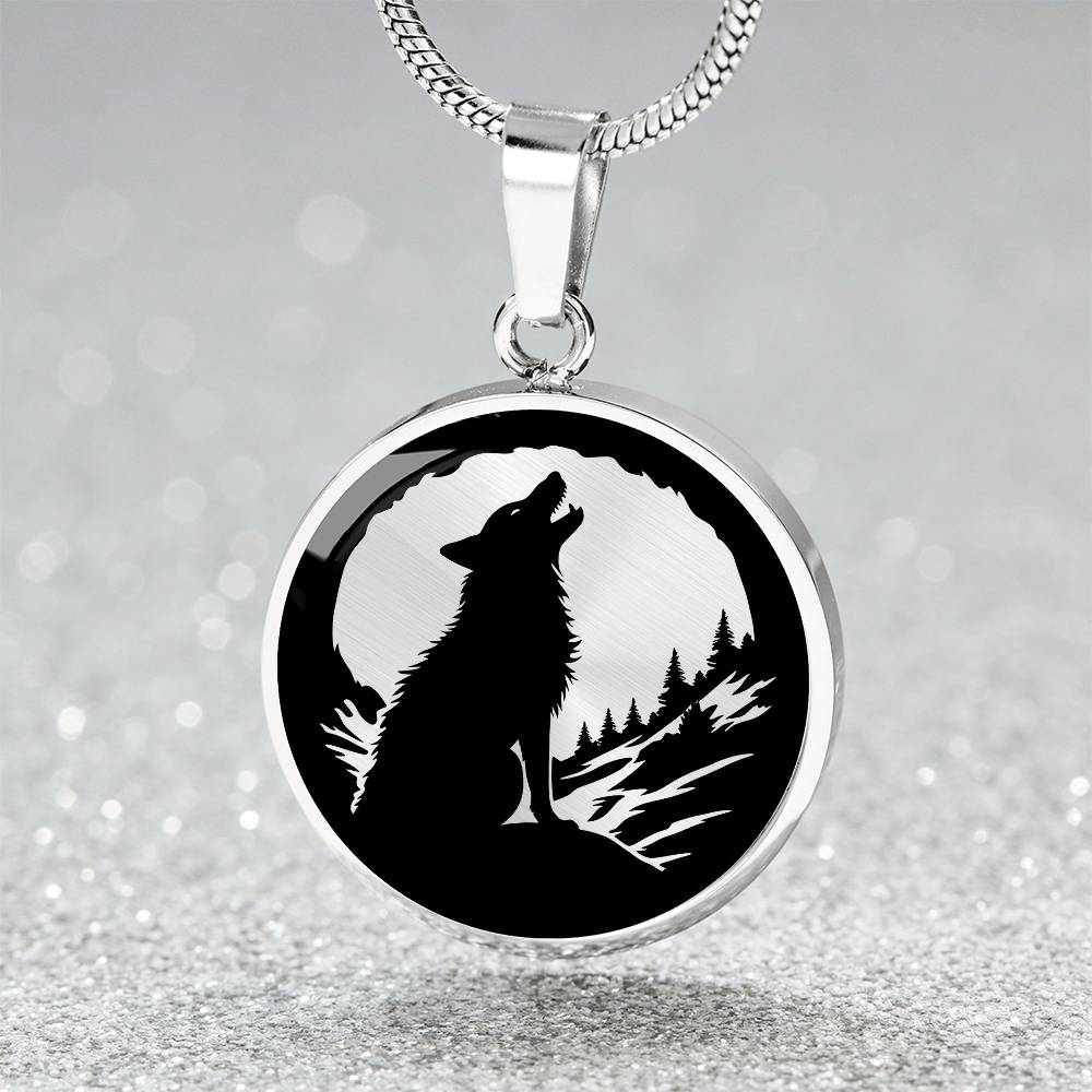 Silver Wolf Necklace