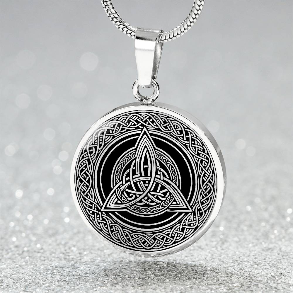 Celtic Necklace, Triquetra Infinity, Celtic Knot Pendant, Irish Jewelry, Norse Jewelry