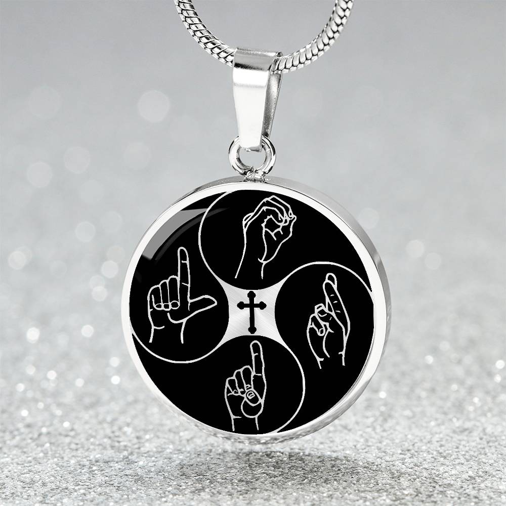 Christian Cross LORD Necklace