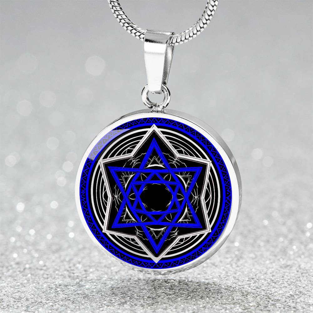 Silver Pendant Star of David Necklace