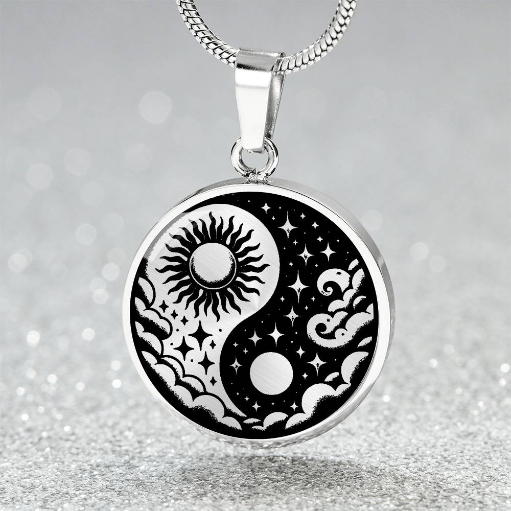Sun and Moon Necklace, Yin Yang Jewelry