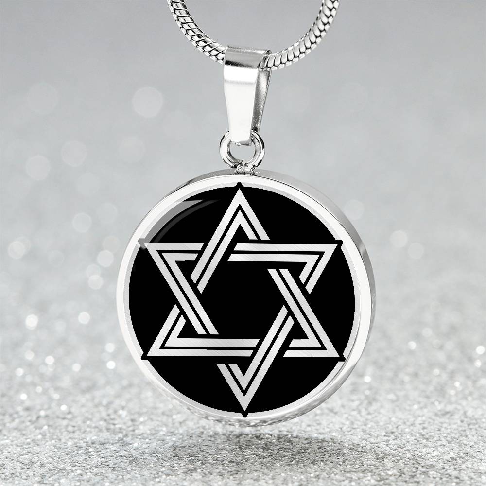 Silver Star of David Necklace Pendant