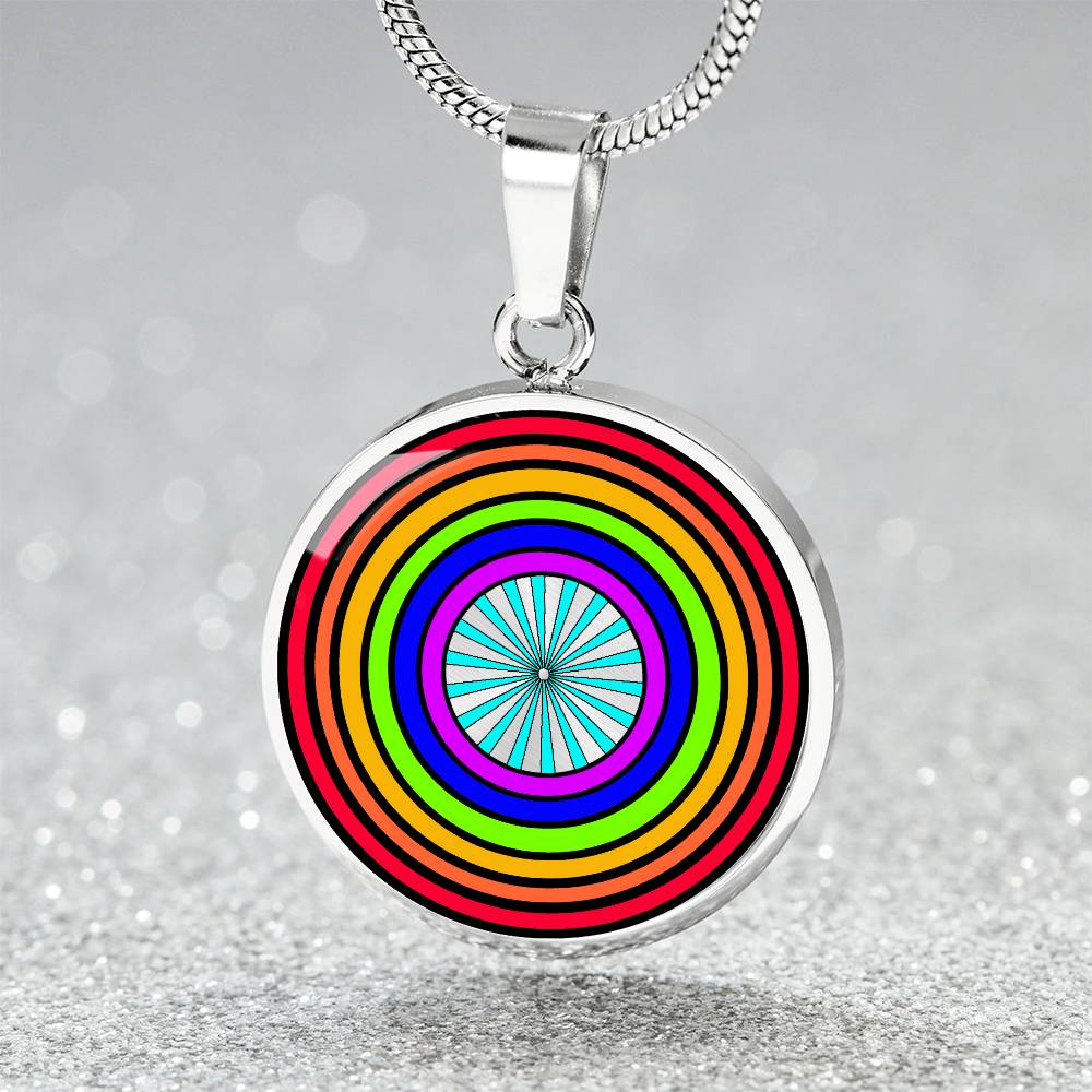 Silver Rainbow Necklace Pendant