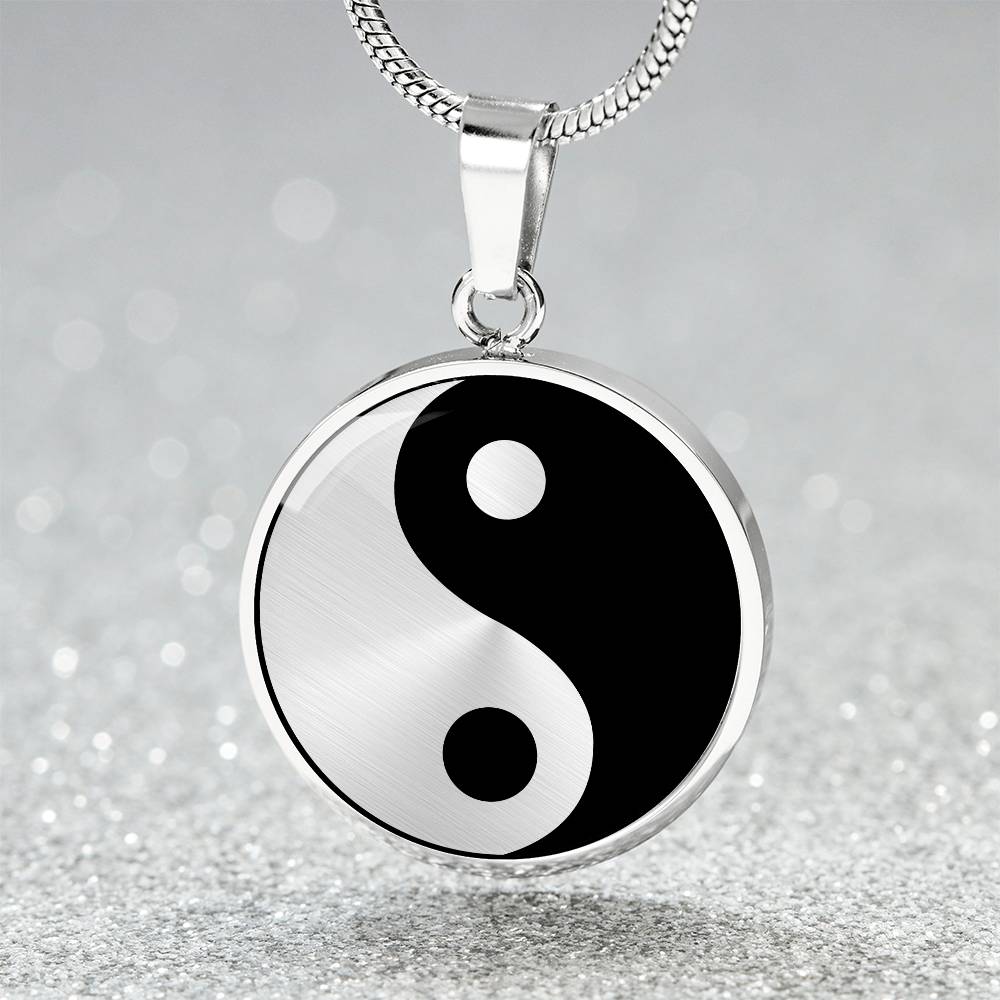 Silver Pendant Yin Yang Necklace
