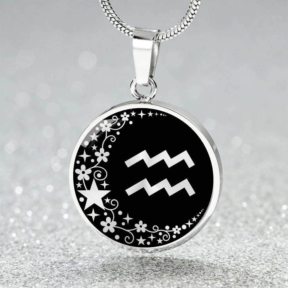 Aquarius Zodiac Pendant Necklace