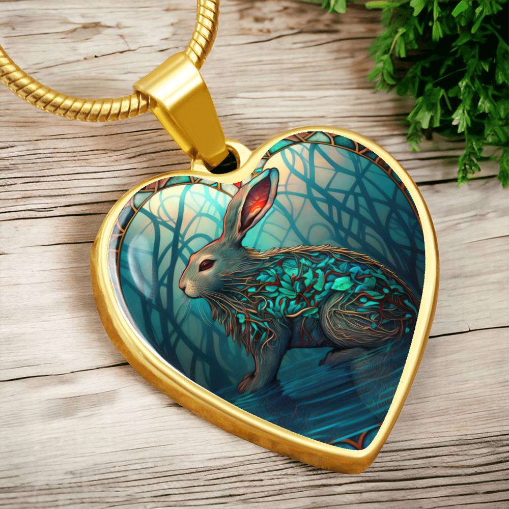 Gold Rabbit Necklace Pendant