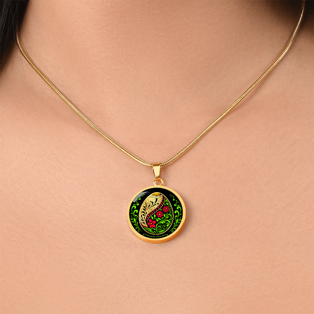 Easter Egg Necklace Red