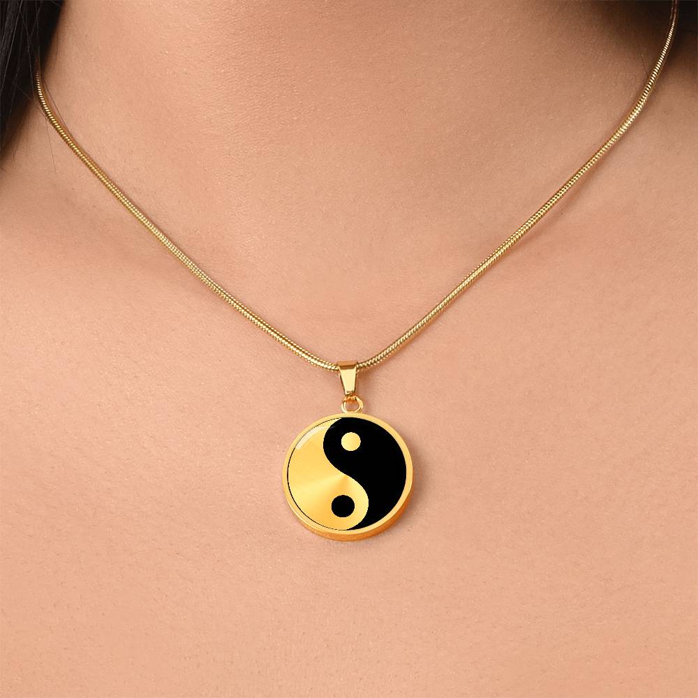 Yin Yang Necklace, Gold Yin Yang Pendant, Yin and Yang Jewelry, Spiritual Jewelry, Chinese Balance Necklace,