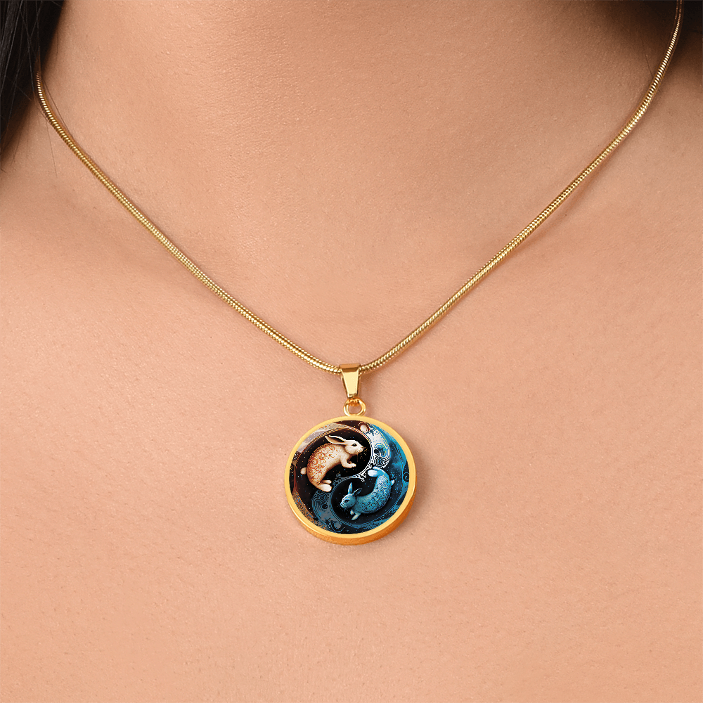 Yin Yang Rabbit Necklace