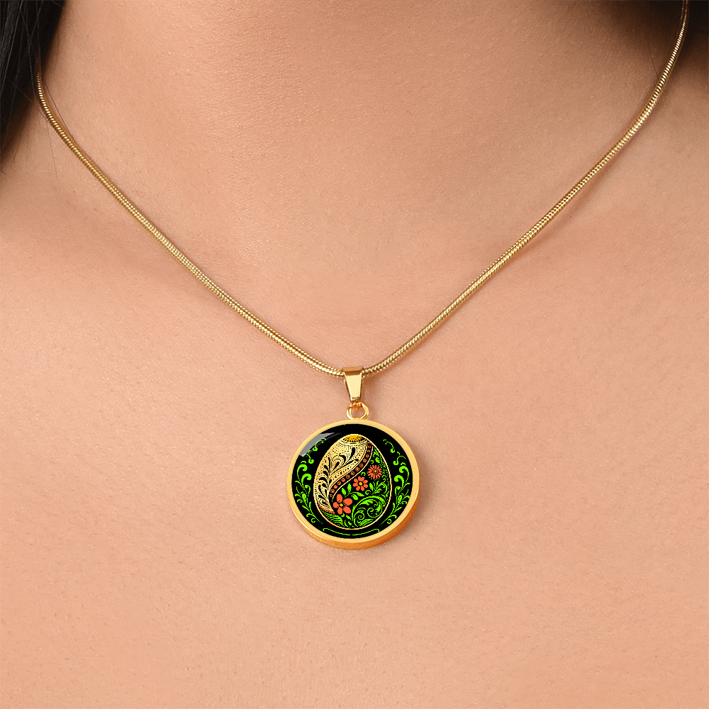 Easter Egg Necklace Orange
