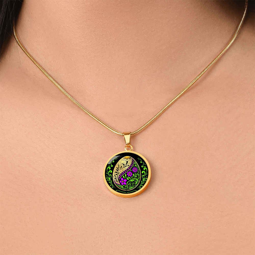 Easter Egg Necklace Purple