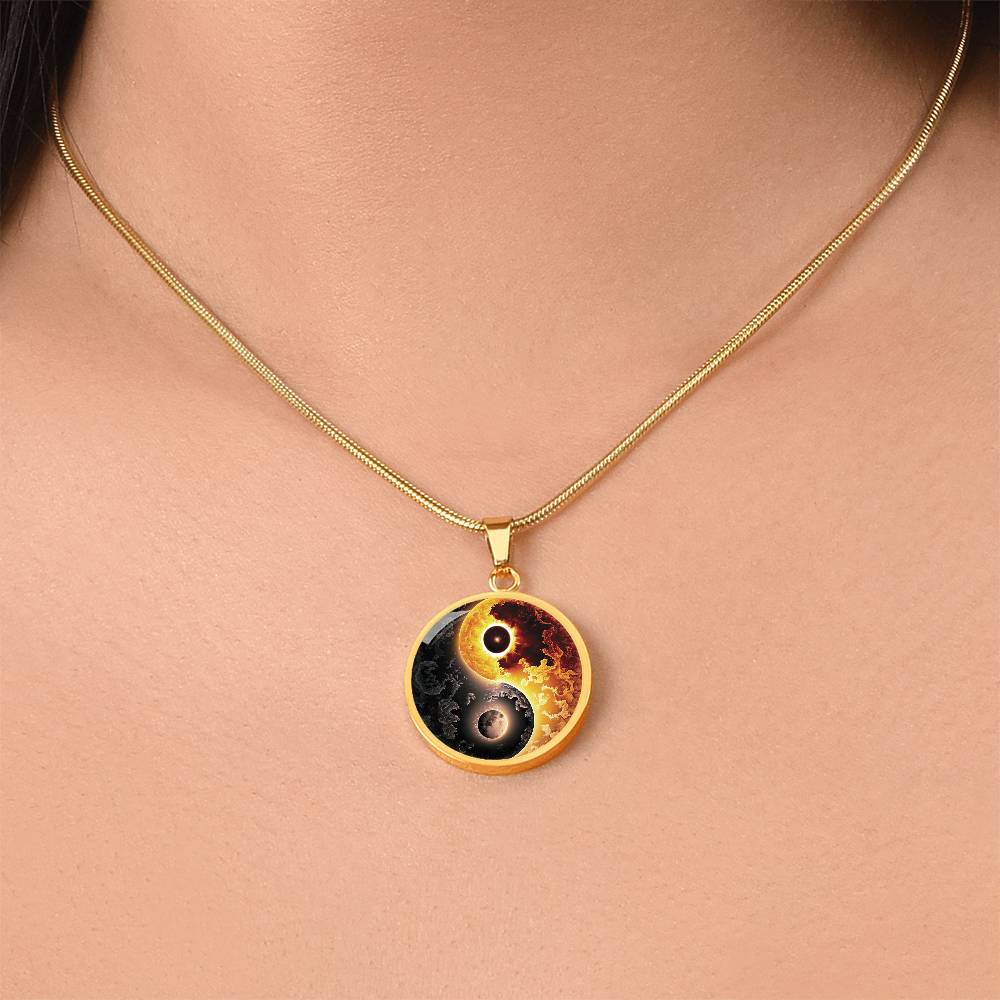 Sun and Moon Yin Yang Necklace