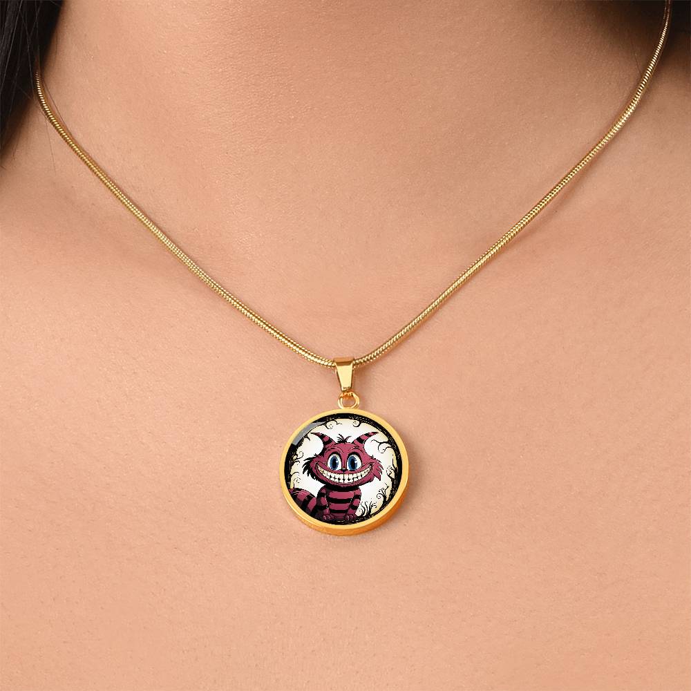 Cheshire Cat Necklace For Women or Men - Personalized Cheshire Cat Pendant Necklace For Her or Him - Cheshire Cat Jewelry Gift For Halloween