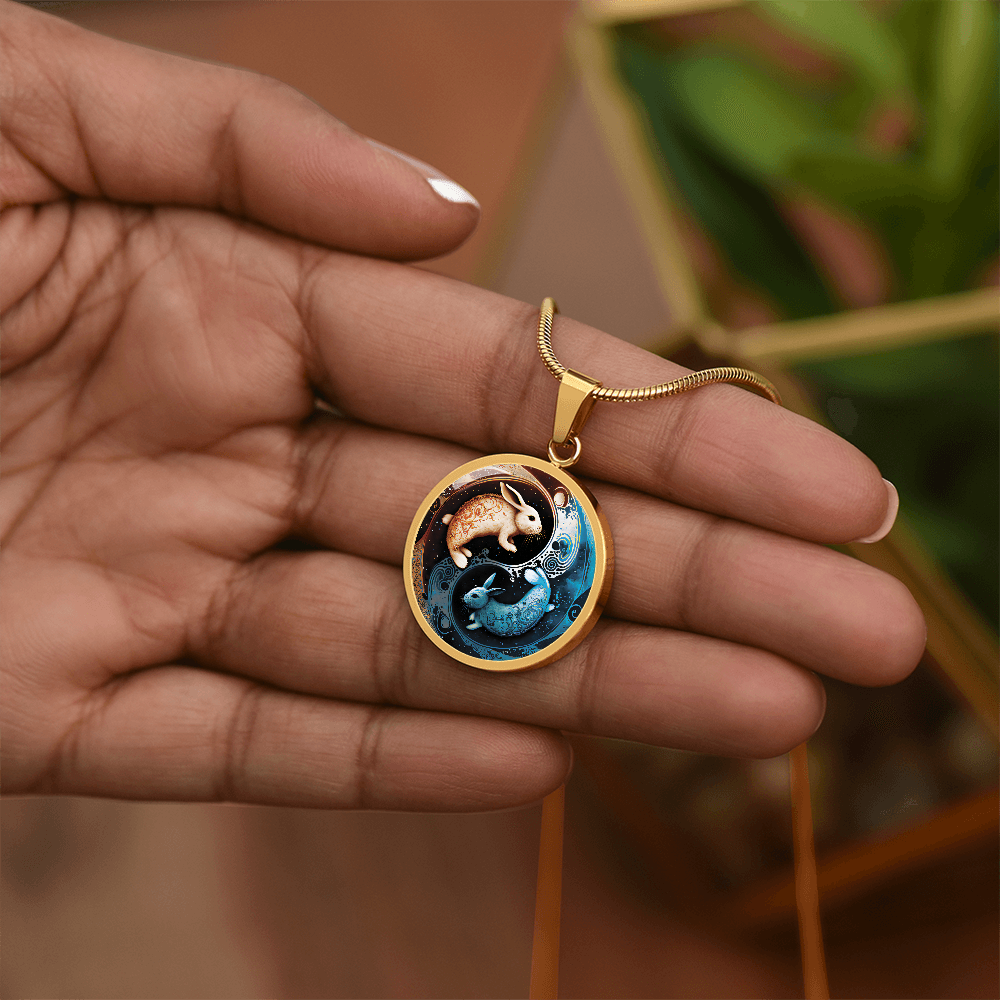 Yin Yang Rabbit Necklace