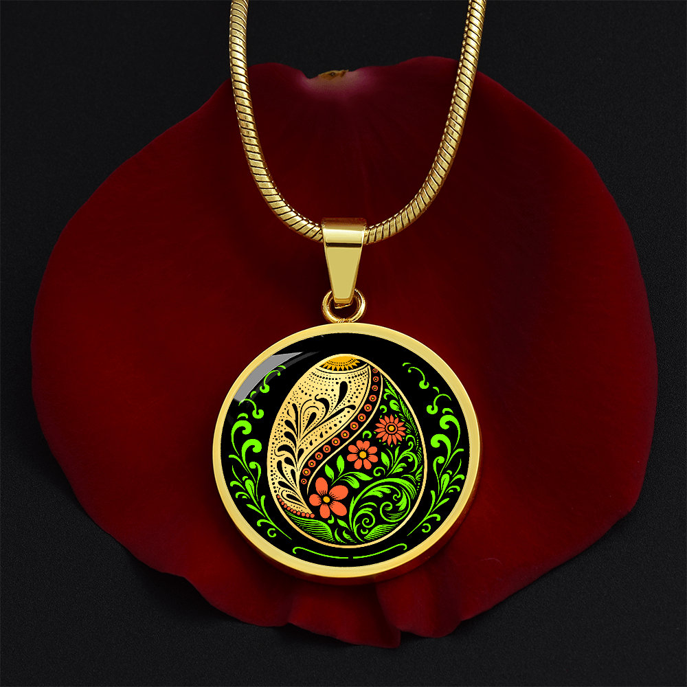 Easter Egg Necklace Orange