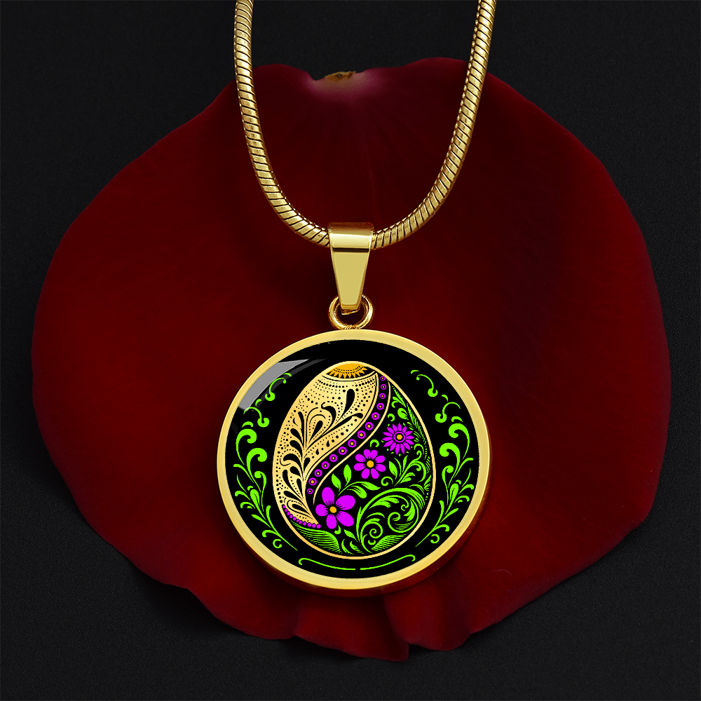 Easter Egg Necklace Purple