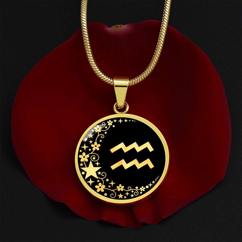 Aquarius Zodiac Pendant Necklace