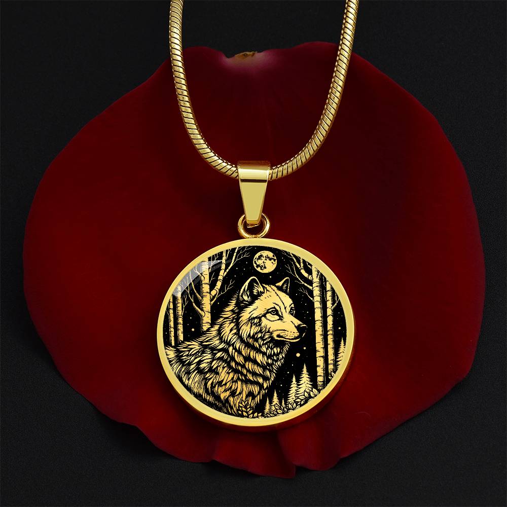 Silver Wolf Necklace - Wolf Pendant Gold - Spirit Animal Jewelry For Her or Him - Lunar New Year of the Dog Necklace - Wolf Charm Necklace