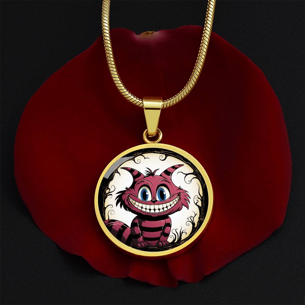 Cheshire Cat Necklace For Women or Men - Personalized Cheshire Cat Pendant Necklace For Her or Him - Cheshire Cat Jewelry Gift For Halloween