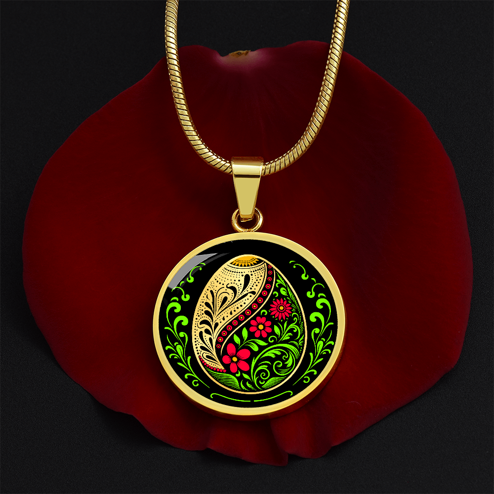 Easter Egg Necklace Red